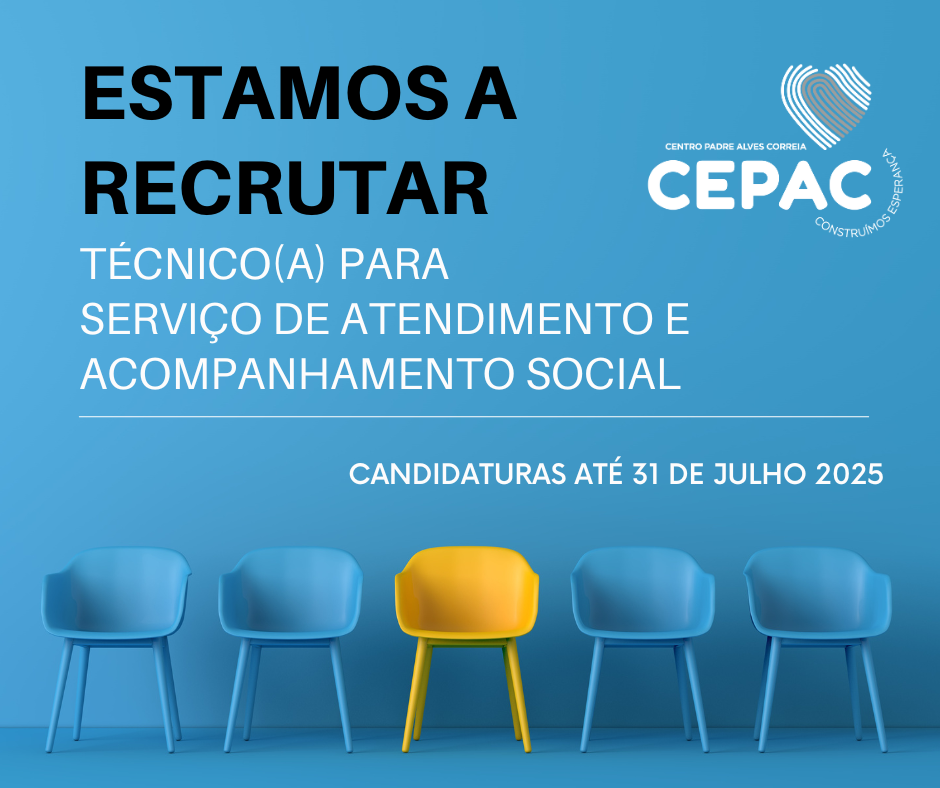 ESTAMOS A RECRUTAR: Técnico/a para Serviço de Atendimento e Acompanhamento Social